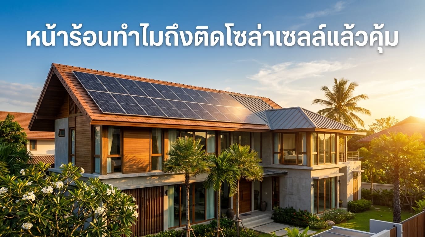 หน้าร้อนนี้ทำไมควรติดโซล่าเซลล์? ลดค่าไฟพุ่งกระฉูดพร้อมโปรโมชั่นสุดคุ้มจาก เอนีเทค